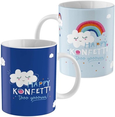 Sheepworld Zaubertasse HAPPYKONFETTI Porzellan 35 cl Geschenkbox 46406