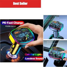 سيارة بلوتوث 5.0 FM Transmitter لاسلكي الصوتيات محول USB شاحن