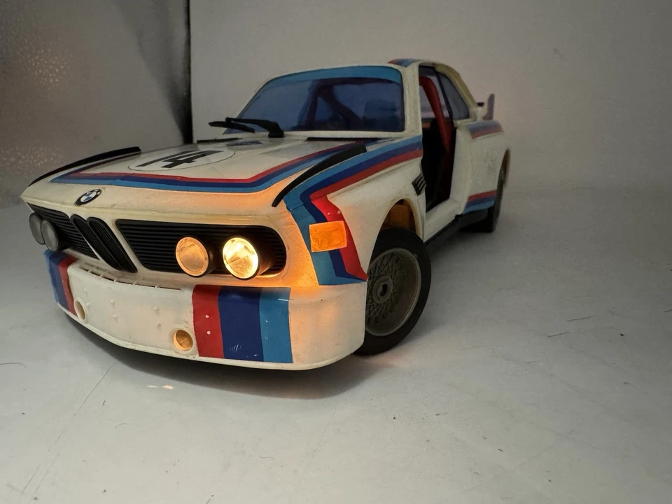 Schuco BMW 3.0 CSL 356 280 Race Car Model W/Lights Made in W. Germany RARE AS IS - Image 4 of 4
