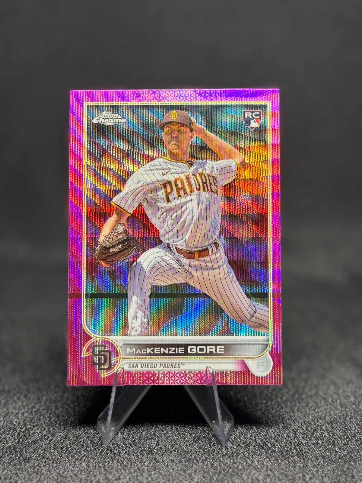 2022 Topps Chrome Update Mackenzie Gore #USC182 Pink Wave Refractor (RC)