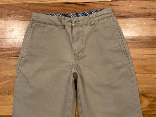 Boys Vineyard Vines Khaki Tan Uniform Flat Front Pants TAG Size 14 Fits 27 x 27 - Picture 3 of 12