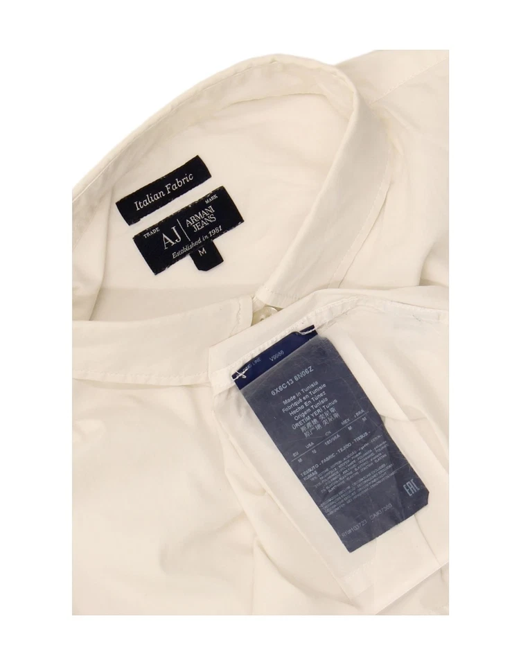 Camisa ARMANI Mujer UK 14 Mediana Blanca Algodón AA02 Foto 3 de 3