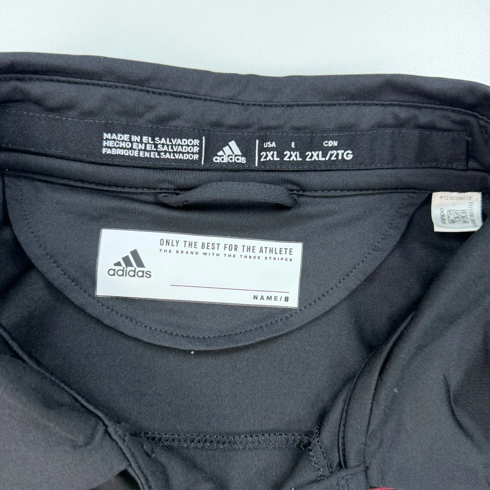 Adidas UL Lafayette Rajun Cajuns Polo Shirt Mens 2XL XXL Black Lightweight NCAA - Image 3 of 4