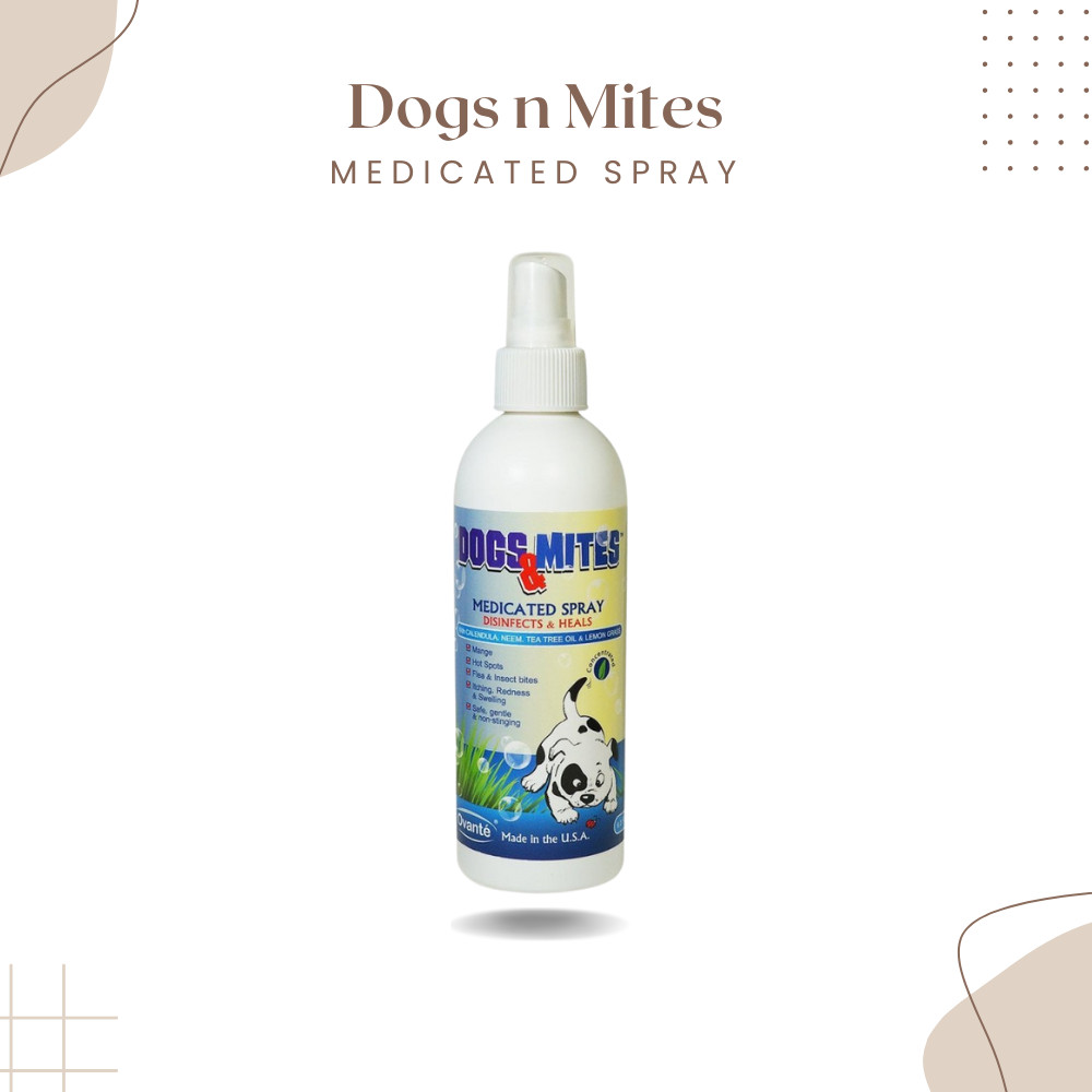Dogs n Mites Medicated Spray for Itching, Redness & Hair Los