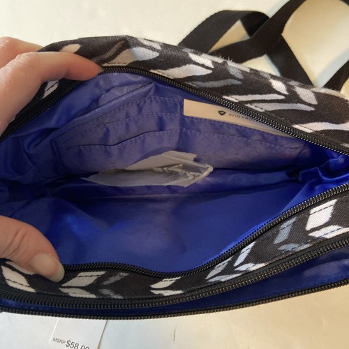 Vera Bradley LIGHTEN UP ON THE HORIZON CROSSBODY LOTUS CHEVRON TASCHE RFID - Bild 3 von 8