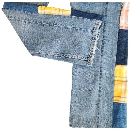 1960's Style Patchwork Distressed Boho Hippie Jea… - image 7