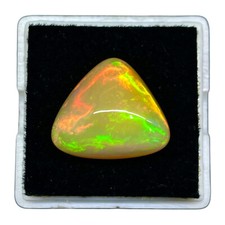 10 Cts Natural Ethiopian Opal 14x16mm Trillion Flashy Untreated Loose Gemstone