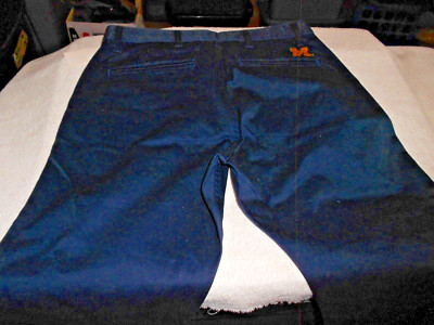 Mens MICHIGAN ''GO BLUE'' DOCKERS BLUE ALPH(a) KHAKIS SLIM TAPERED  30 x 32  NWT