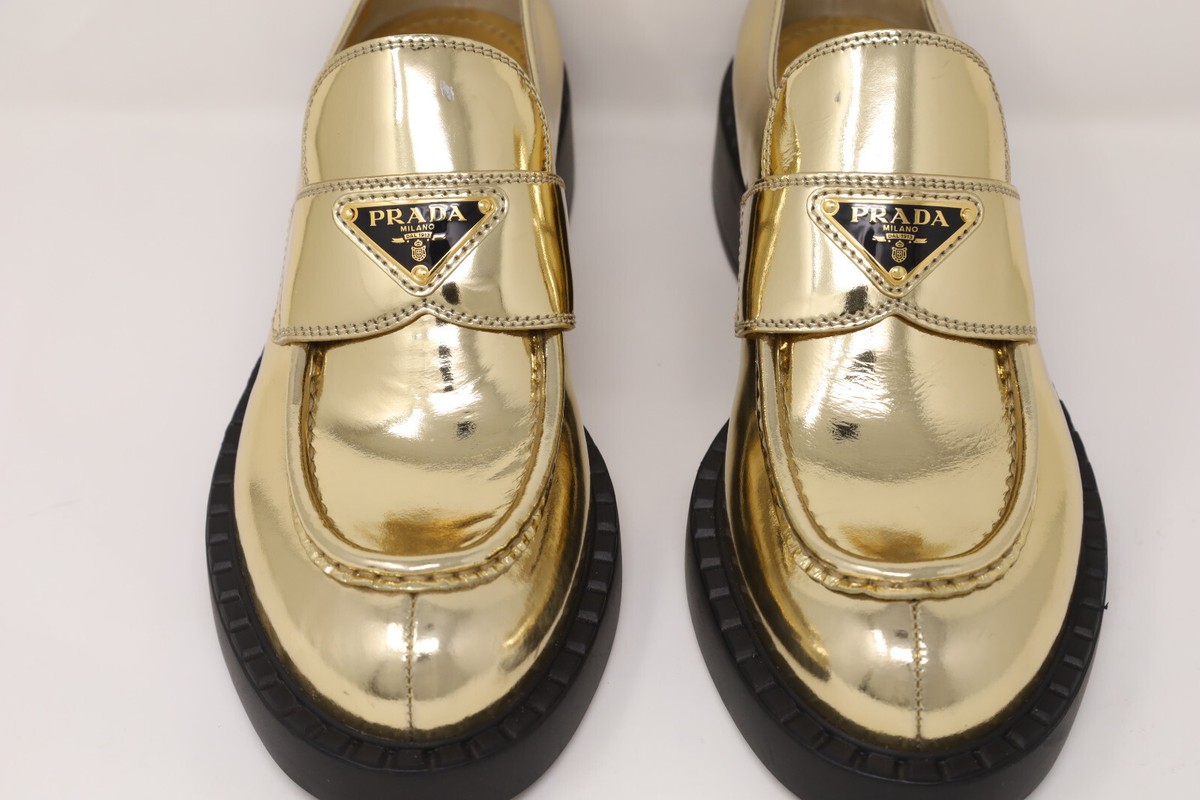 PRADA ゴールド ローファー メタルサイズ36 Amazon | [Prada] [プラダ] ローファー オックスフォード