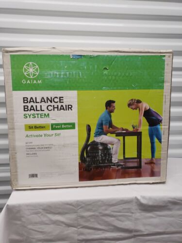 Gaiam Classic Balance Ball Chair Exercise Stability Yoga Ball for Home Office - Picture 1 of 6