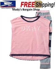 DKNY Girls' 2 Piece Sleepwear/Pajama Set - Size Small Age 6-8
