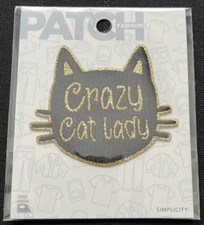 New - Crazy Cat Lady -Iron On Patch - Cats Feline Lover Simplicity By Design