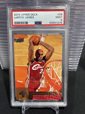 2009 Upper Deck #28 LeBron James PSA 9 Cleveland Cavaliers Miami Heat LA Lakers