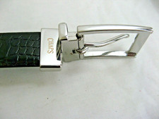 CHAPS Black Bonded Leather Reversible Belt Fits up to 35" 