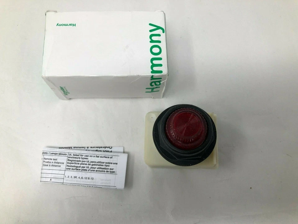 NEW Square D 9001SKP1R31 Incandescent Round Pilot Light Red 30mm 110-120VAC  - Image 2 of 3