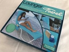 Sun Lounger Beach Towel 26" x 82" Pool Beach Lounge Chair Cover Cotton w/Pockets