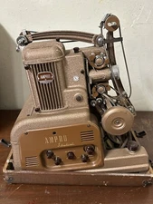 EUC VTG Ampro Stylist 16mm Portable Projector w/ Speaker Case - Tested & Working