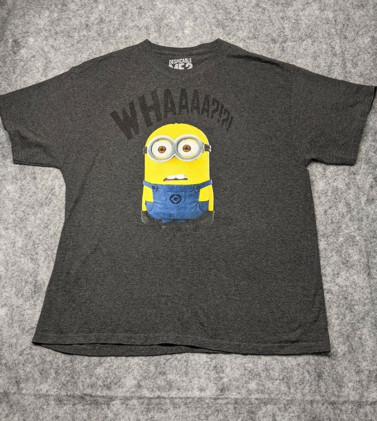 Despicable Me 2 size Xtra Large Gray Mens Short Sleeve T shirt Minions ...