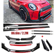 For Mini Cooper Countryman S Front Bumper Lip Spoiler Splitter Side Skirt Glossy