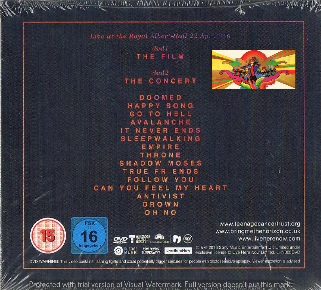 【BRING ME THE HORIZON】【2CD+2DVD】【LIVE AT Bring Me The Horizon – Live At The Royal Albert Hall – 2 x