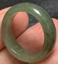 Video Certified Green Natural A Jadeite Jade Round Circle Ring NO. 6.5  418824