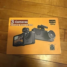 3 Cameras Vehicle Blackbox DVR Full HD 1080p - Traffic Recorder - Dash Cam