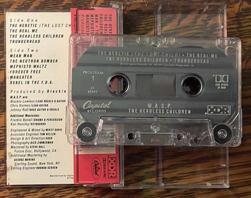 CASSETTE TAPE~ WASP~ 1989~ THE HEADLESS CHILDREN - Picture 4 of 7