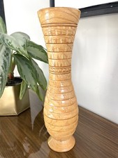 Rare Vintage Wood Hand Carved Vase