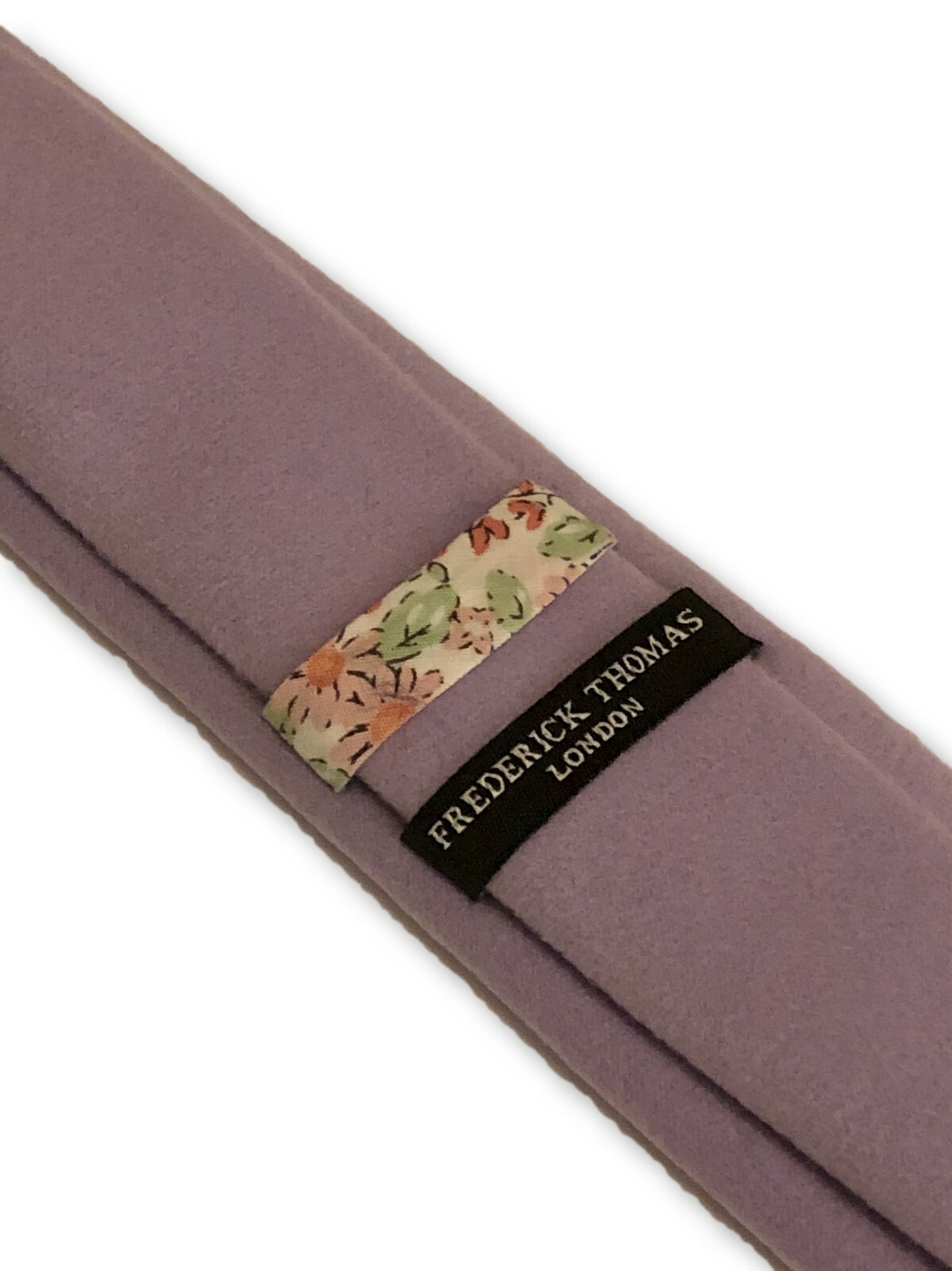 Frederick Thomas Designer Wool Mens Tie - Lilac Purple - Plain Skinny ...