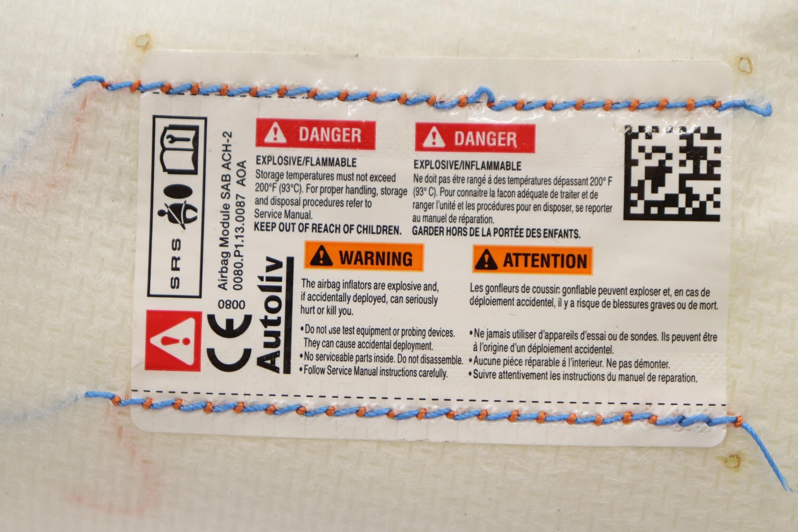 2014 - 2020 ACURA MDX FRONT LEFT DRIVER SIDE SEAT AIRBAG AIR BAG OEM