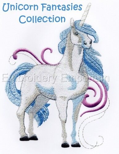 Unicorn FANTASIES COLLECTION-diseños de bordado de la máquina en CD o USB