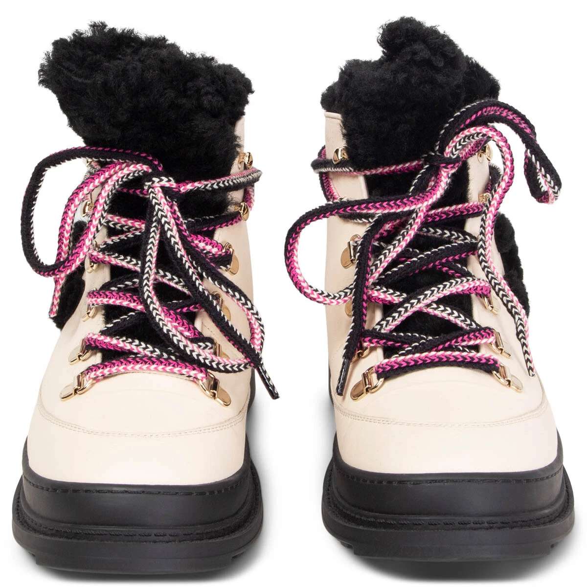 Lace up cheap cream boots