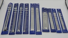 Lot Of 10 Susan Bates Quicksilver Double & Single Point Knitting Needles TF601