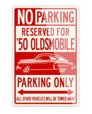 1950 Oldsmobile 88 Club Sedan Parking Sign - 2 Sizes - Aluminum - Made in USA