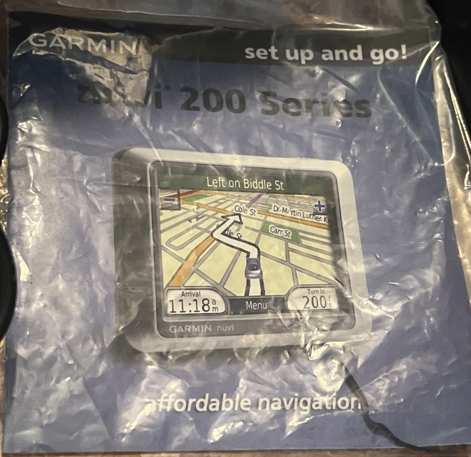  Garmin NUVI 200W GPS Unit Bundle with Car Vehicle Charging Cable - Working - Image 3 of 4