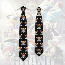 Anime ONE PIECE Cosplay Monkey D. Luffy Skull Tie Shirt Accessories Necktie