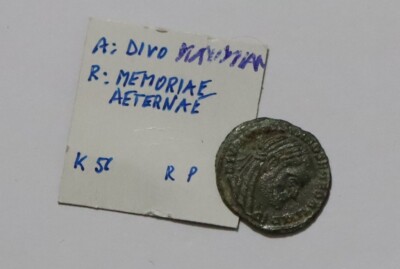   Divus Maximianus MEMORIAE AETERNAE A.D. 317-318 AE Half Follis B49 #4064