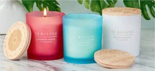 Sea & Sand 3-pack Scented Candle Set with Wood Lid