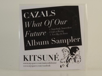 CAZALS WHAT OF OUR FUTURE (H1) 3 Track Promo CD Single including Picture Sleeve 