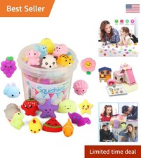 Delightful 24pc Mini Squishy Toy Set - Non-Toxic Stress Relievers for Kids