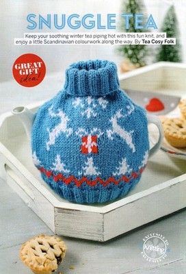 ~ Teewärmer Folk Ausziehstrickmuster für skandinavische festliche Teewärmer ~