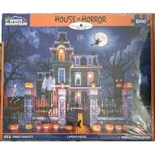 White Mountain House Of  Horror 1000 Piece Puzzle 2025, #1823 NEW Factory Sealed