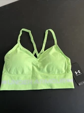 Under Armour Women’s Seamless Low Long Sports Bra Summer Lime Size Medium