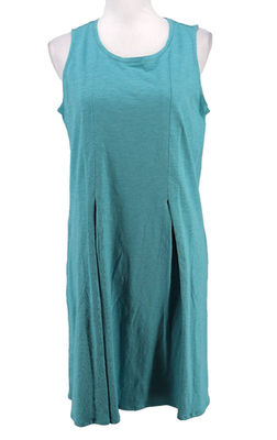 #ad J Jill Dress Women Size Medium Aqua Blue Fit Flare Sleeveless Pockets Casual New $26.99