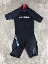 Vtg O'Neill Men's Back Zip Shorty Wetsuit XL Black Made in USA Style 3160 Flaw 