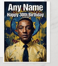 Breaking Bad Birthday Card - Personalised Card art - Gus Fring - CHOOSE SIZE