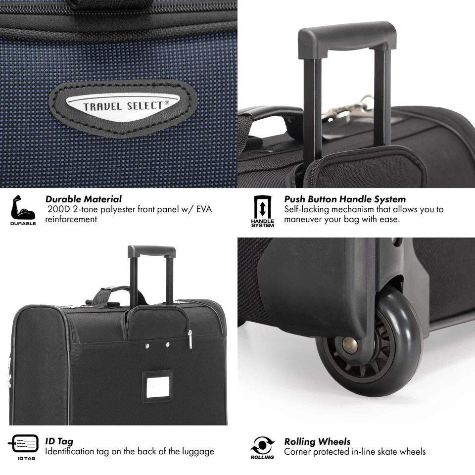 Bolsa de ropa rodante Amsterdam Business, lado blando expandible enrollable 2 ruedas... Foto 3 de 4