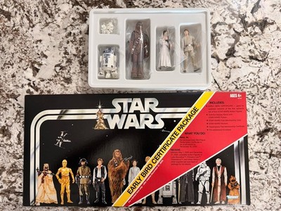 Star Wars 2005 Early Bird Zertifikat Paket Set SEALED Hasbro Luke Leia R2-D2 