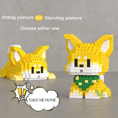 Bausteine Hund Welpe Corgi Pudel Husky Modell DIY Tischdeko Geschenk