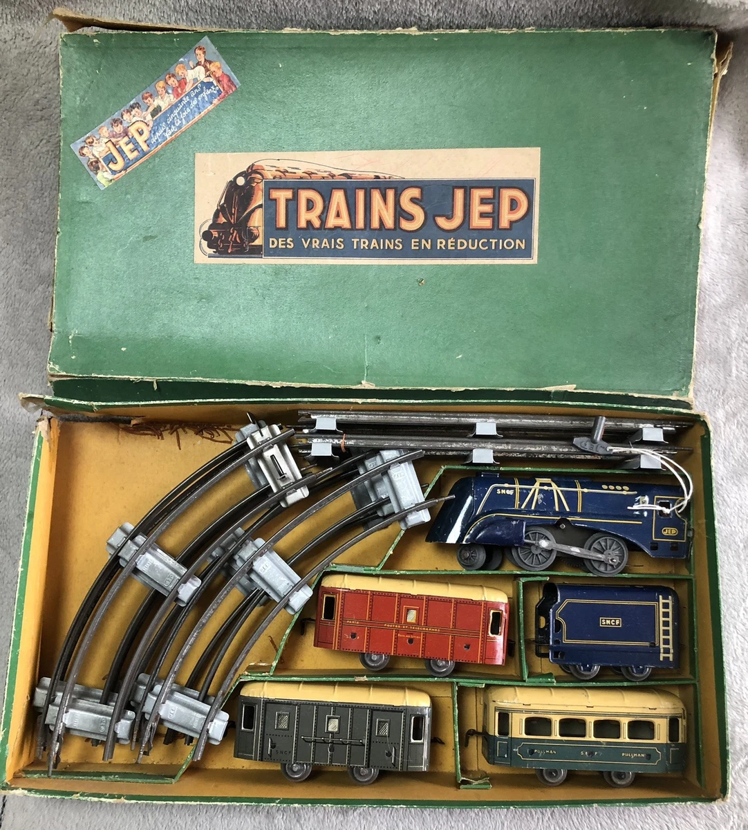Canot mécanique à moteur N°2 JEP jouet ancien tôle